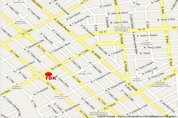 Mapa da Localização TBK
